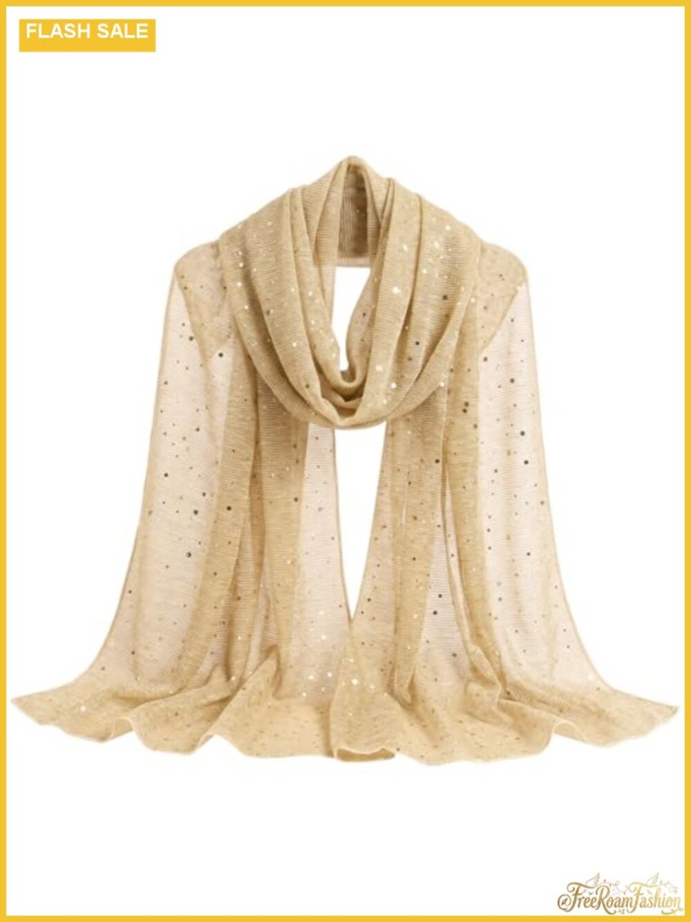 Sequin Bandana Square Scarf Sheer Mesh Shawl Wrap for Evening Dresses